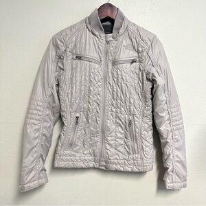 The North Face Jacket Womens Sz S Light Grey Quilted Midori Moto outdoor utility